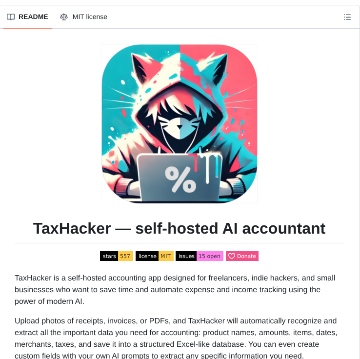 Vas3k Taxhacker screenshot