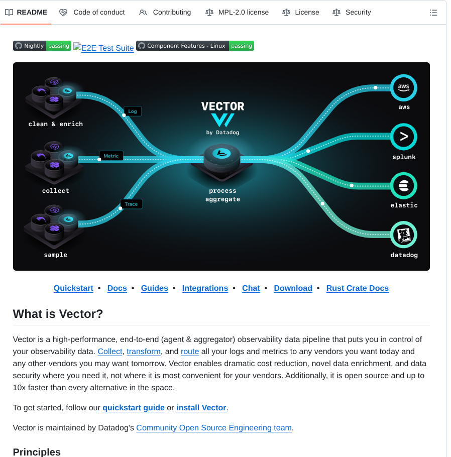 Vectordotdev Vector screenshot