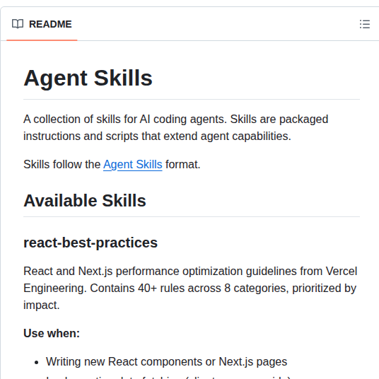 Vercel Labs Agent Skills screenshot