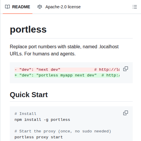 Vercel Labs Portless screenshot