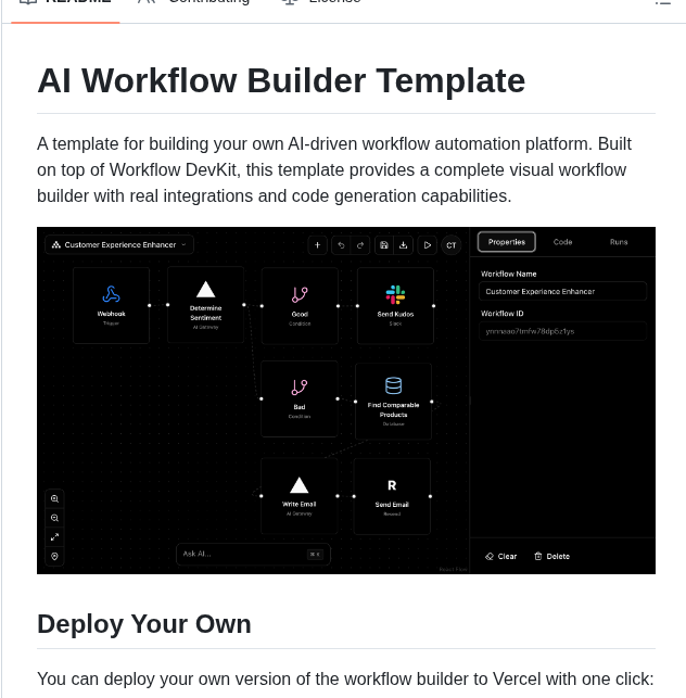 Vercel Labs Workflow Builder Template screenshot