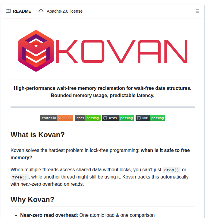 Vertexclique Kovan screenshot