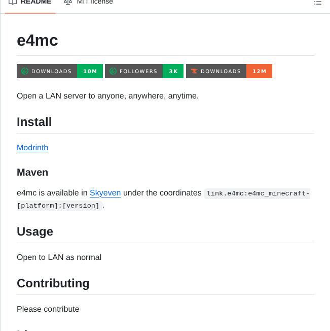 Vgskye E4mc Minecraft Architectury screenshot