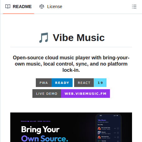 Vibe Music Vibe Music Web screenshot