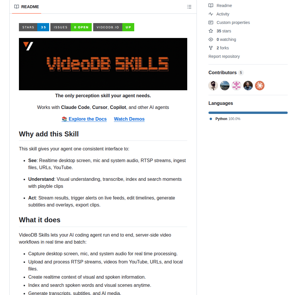 Video Db Skills screenshot