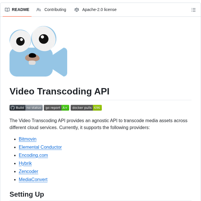 Video Dev Video Transcoding Api screenshot