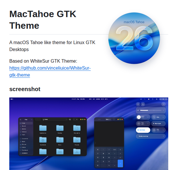 Vinceliuice Mactahoe Gtk Theme screenshot