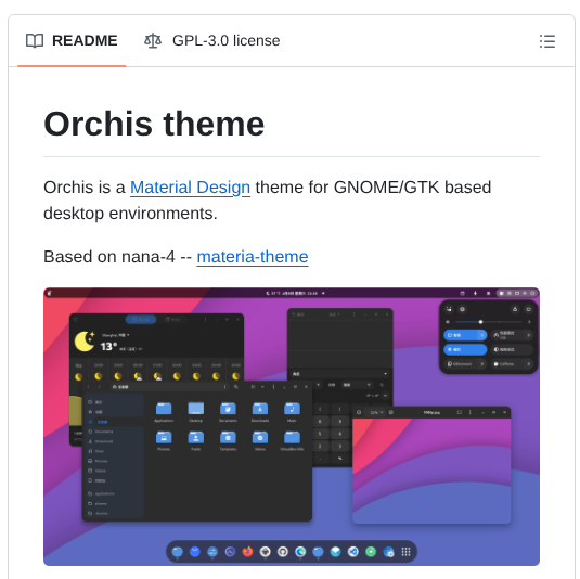 Vinceliuice Orchis Theme screenshot