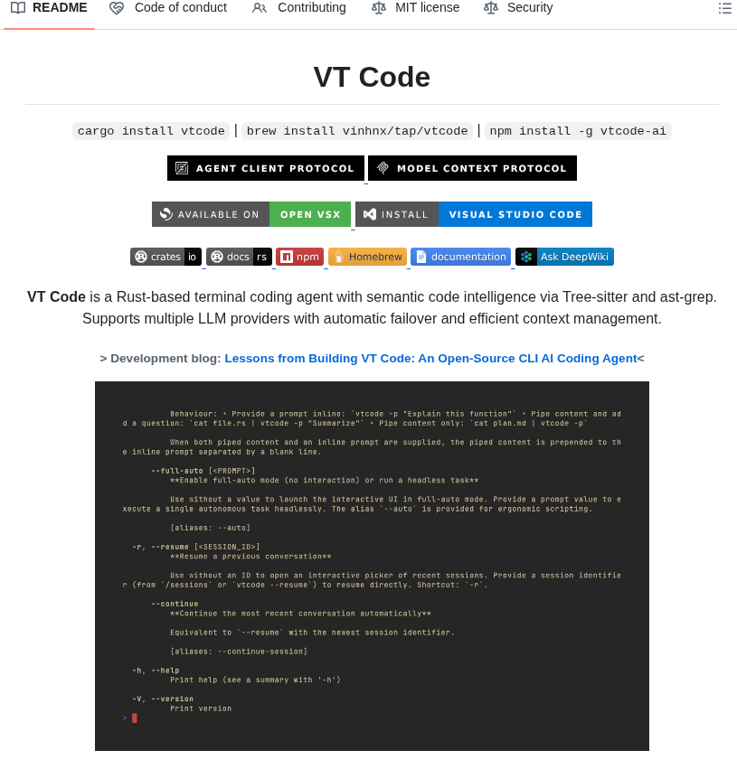 Vinhnx Vtcode screenshot