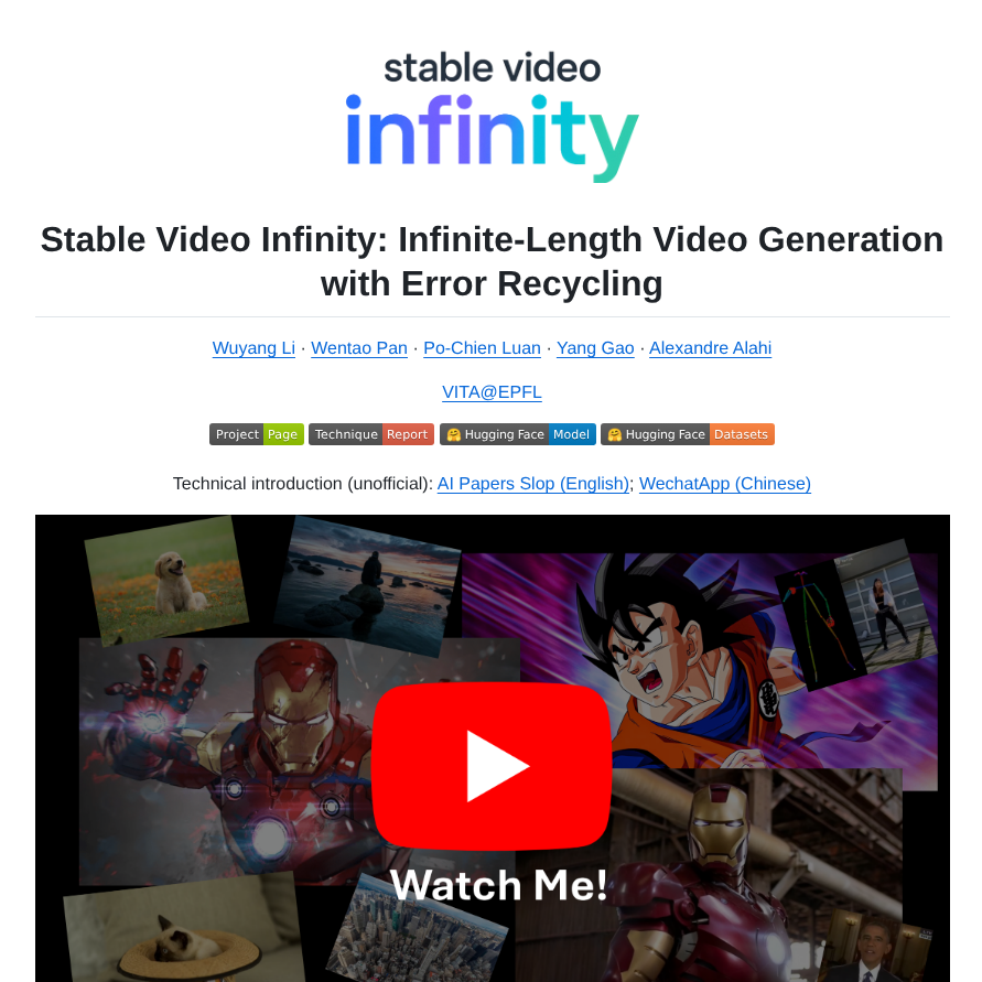 Vita Epfl Stable Video Infinity screenshot
