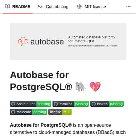 Vitabaks Autobase screenshot