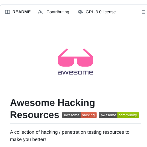 Vitalysim Awesome Hacking Resources screenshot