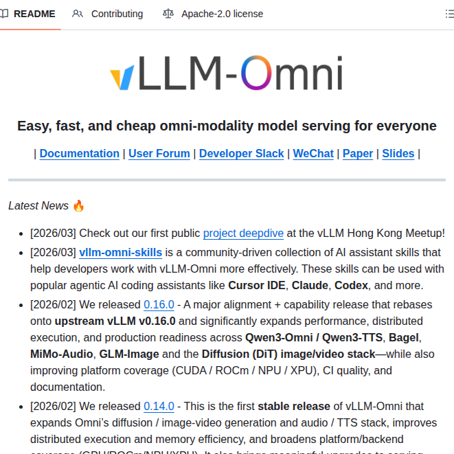 Vllm Project Vllm Omni screenshot