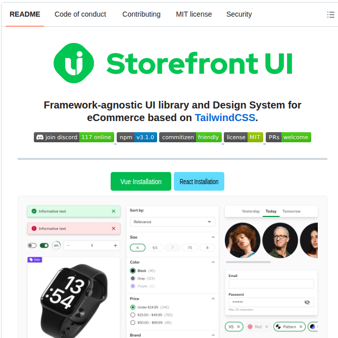 Vuestorefront Storefront Ui screenshot