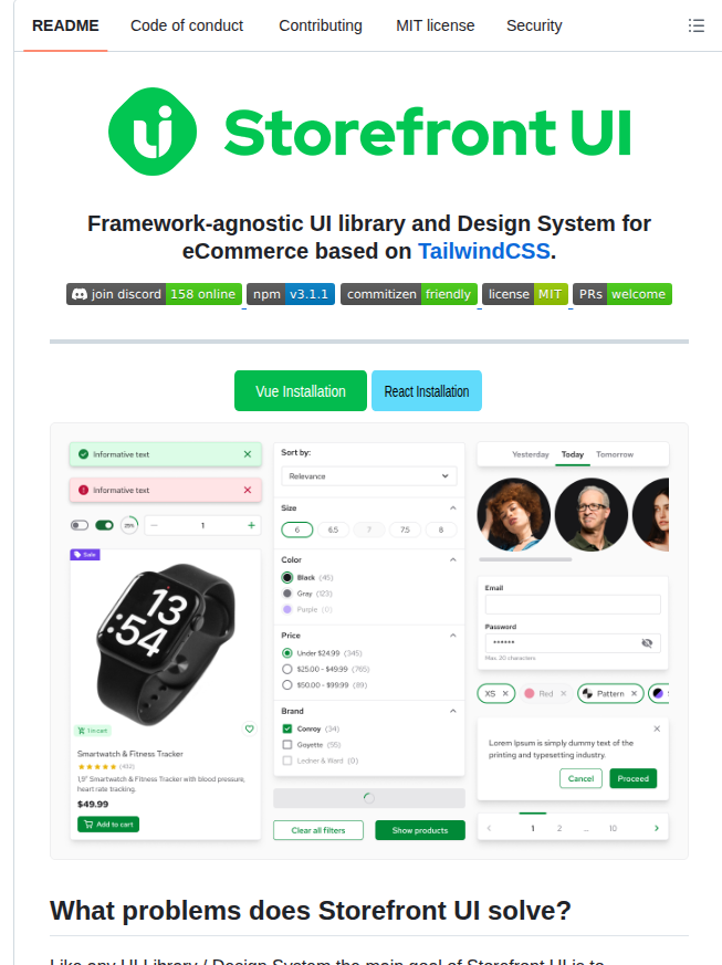Vuestorefront Storefront Ui screenshot