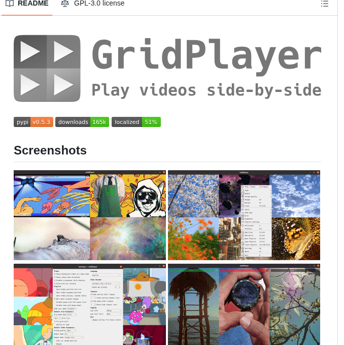Vzhd1701 Gridplayer screenshot