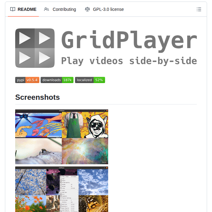 Vzhd1701 Gridplayer screenshot
