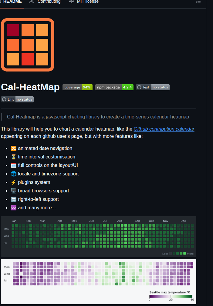 Wa0x6e Cal Heatmap screenshot