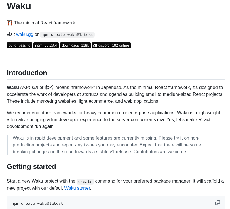 Wakujs Waku screenshot