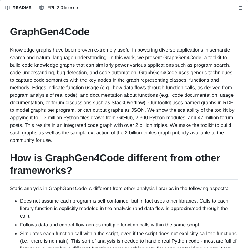 Wala Graph4code screenshot