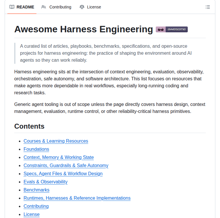 Walkinglabs Awesome Harness Engineering screenshot