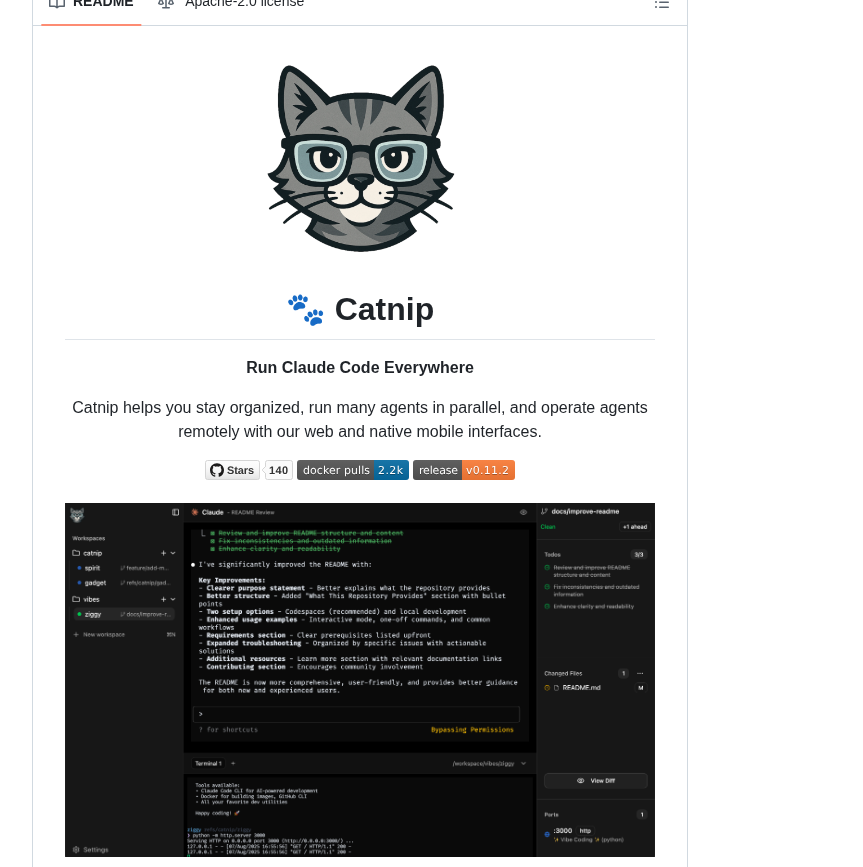 Wandb Catnip screenshot