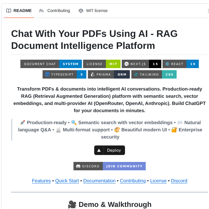 Watat83 Document Chat System screenshot