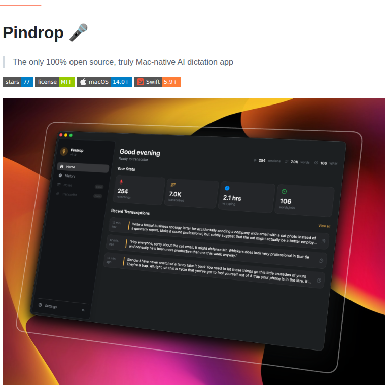 Watzon Pindrop screenshot