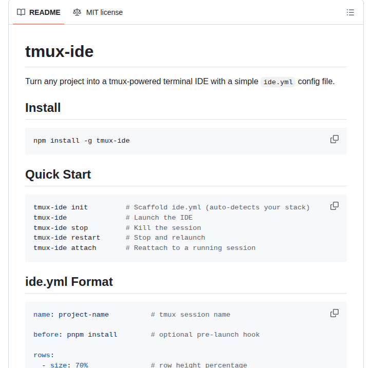 Wavyrai Tmux Ide screenshot