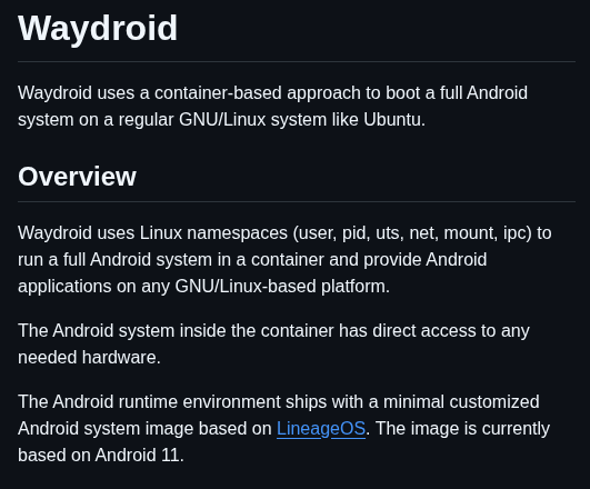 Waydroid Waydroid screenshot