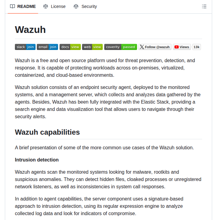 Wazuh Wazuh screenshot