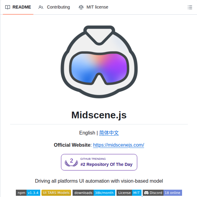 Web Infra Dev Midscene screenshot