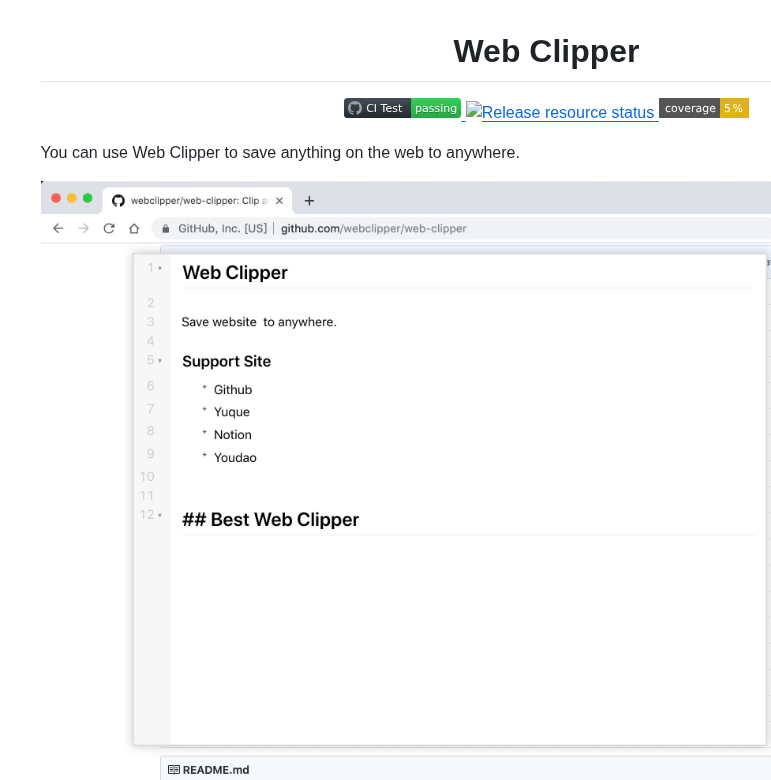 Webclipper Web Clipper screenshot