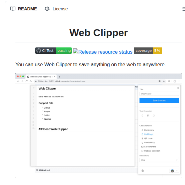 Webclipper Web Clipper screenshot