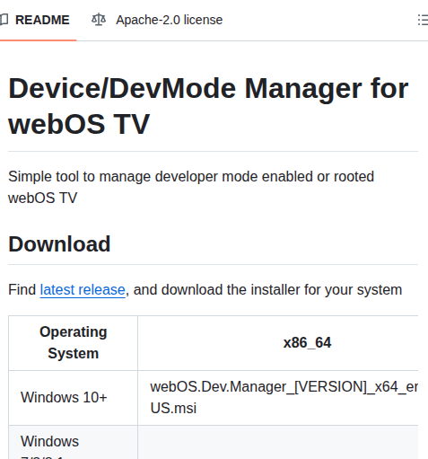 Webosbrew Dev Manager Desktop screenshot