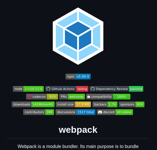Webpack Webpack screenshot