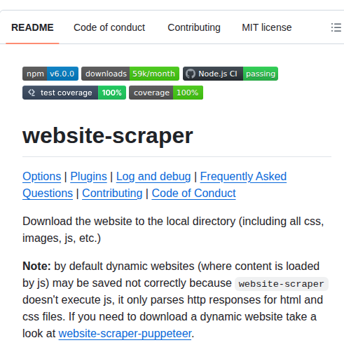 Website Scraper Node Website Scraper screenshot