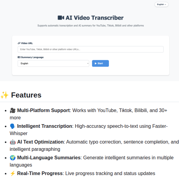 Wendy7756 Ai Video Transcriber screenshot
