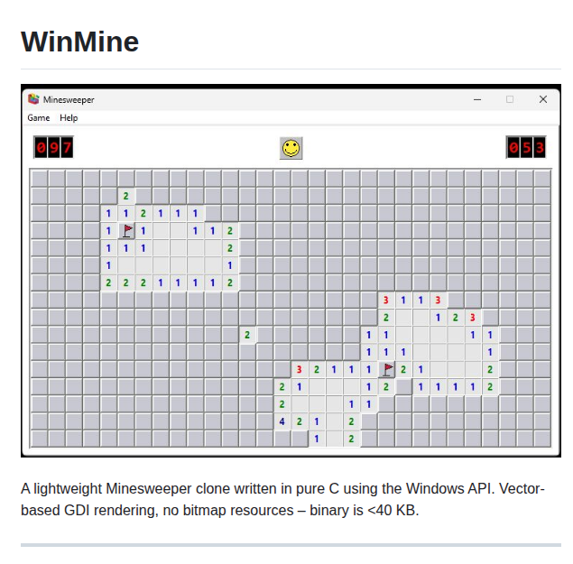 Wesmar Minesweeper screenshot