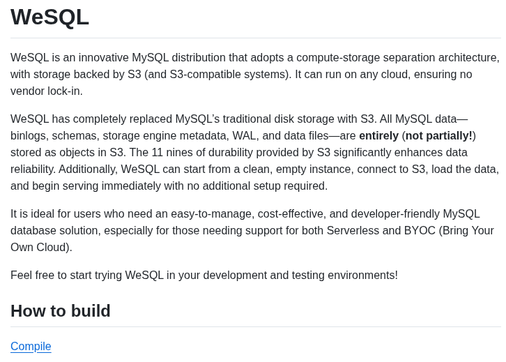 Wesql Wesql screenshot