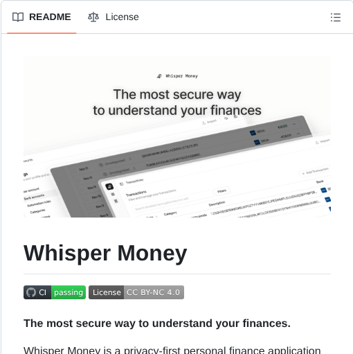 Whisper Money Whisper Money screenshot
