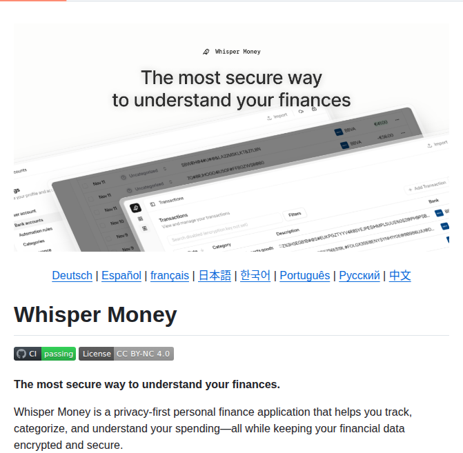Whisper Money Whisper Money screenshot