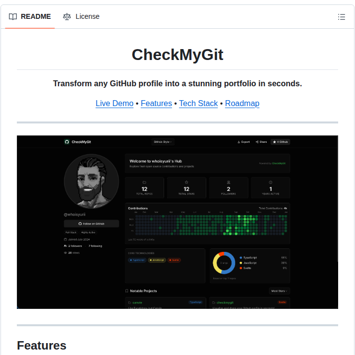 Whoisyurii Checkmygit screenshot