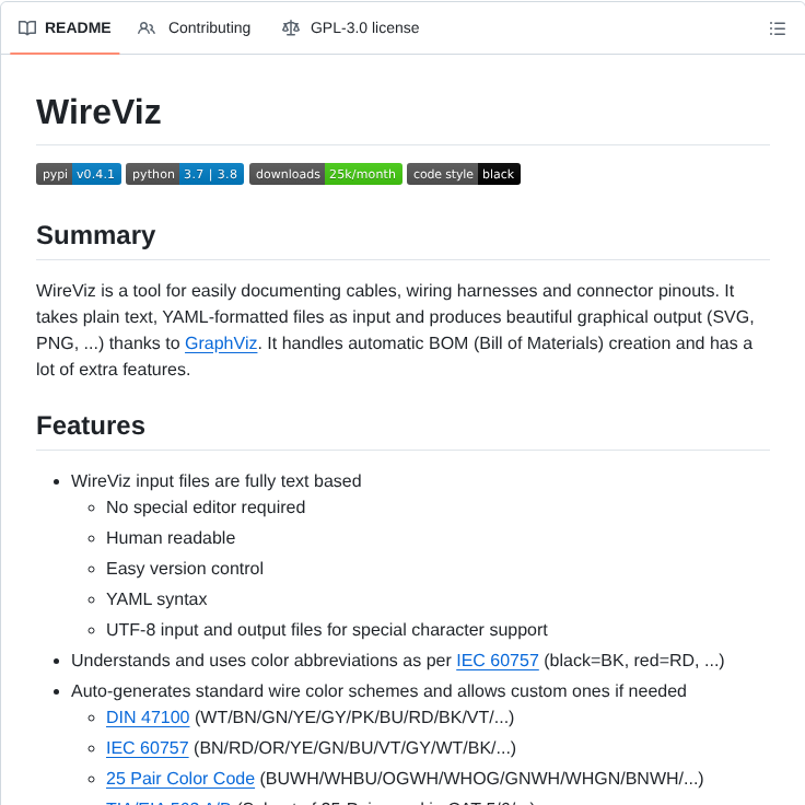 Wireviz Wireviz screenshot