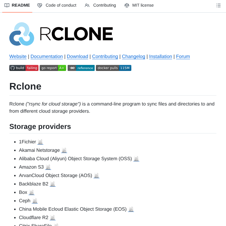 Wiserain Rclone screenshot
