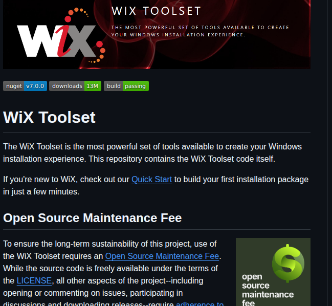 Wixtoolset Wix screenshot