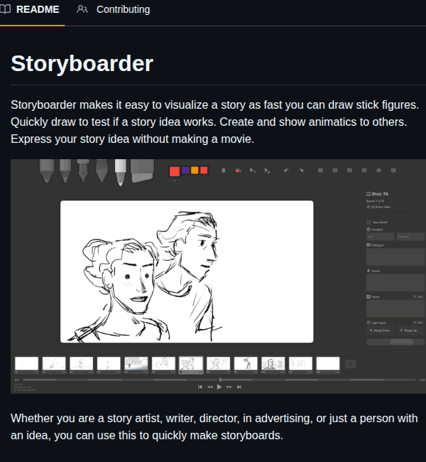 Wonderunit Storyboarder screenshot