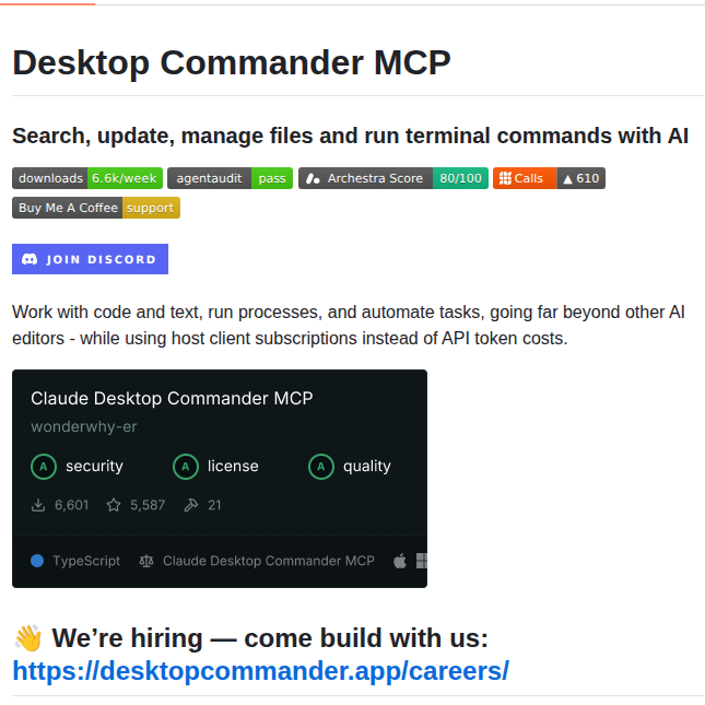 Wonderwhy Er Desktopcommandermcp screenshot