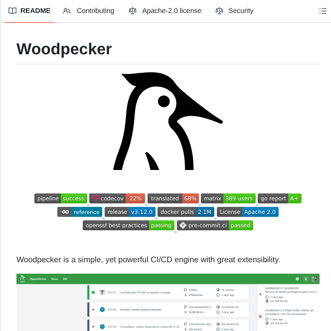 Woodpecker Ci Woodpecker screenshot