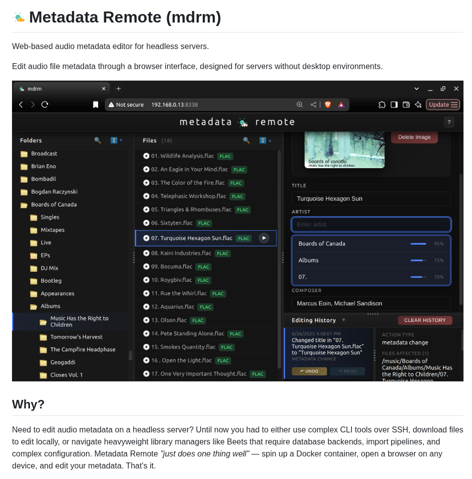 Wow Signal Dev Metadata Remote screenshot